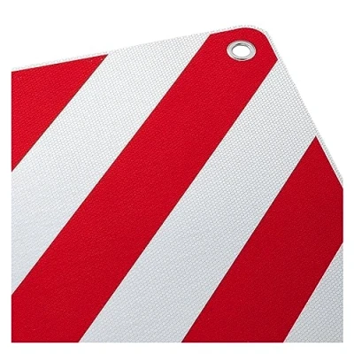 Abbildung von Warntafel für Italien PVC 50x50 reflektierendes Warnschild rot weiß Heckträger, Fahrradträger