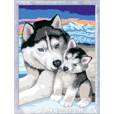 Abbildung von Ravensburger Malen nach Zahlen Husky Kuss, Made in Europe