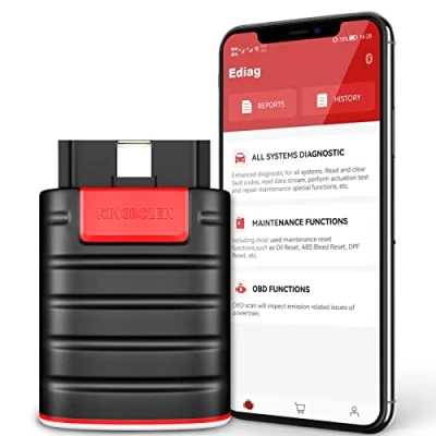 Abbildung von KINGBOLEN EDIAG OBD2 Diagnosegerät Bluetooth,Multibrand Vollständiges System Kfz Mit Aktiver Test, ECU Codierung, Auto VIN,15 Rückstellfunktion,für iPhone &amp; Android.