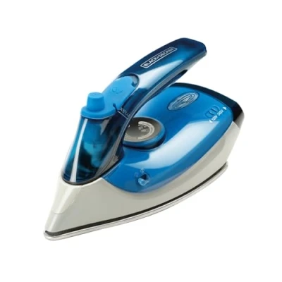 Abbildung von Black&amp;amp Decker Reisebügeleisen Black+Decker BXIR1000E (1000W blau/silbern)