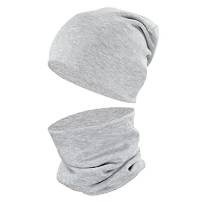 Abbildung von TupTam Mütze &amp; Schal Kinder Beanie Schlauchschal Set aus Jersey und Rippstoff