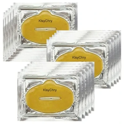 Abbildung von 15 Stück Kristall 24 Karat Gold Bio Collagen Gel Lip Pad Maske für feuchtigkeitsspendende, Anti Falten, Aging, nährende &amp; feuchtigkeitsspendende Lippen