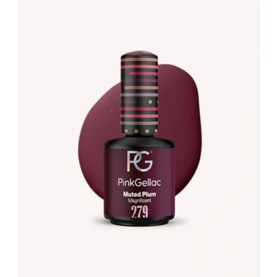 Abbildung von Pink Gellac UV Gel Nagellack 279 Muted Plum 15 ml Shellac Magenta Einfache Anwendung Lack Nagel für 14 Tage schöne Nägel Made in Holland