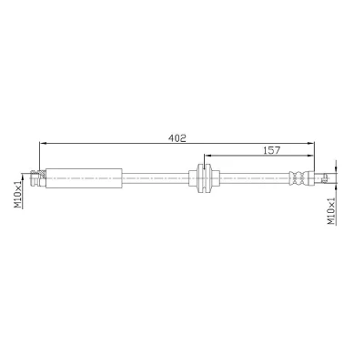 Abbildung von METZGER 4110108 Bremsschläuche 402 OPEL: Corsa D Schrägheck, FIAT: Grande Punto Evo ALFA ROMEO: MiTo