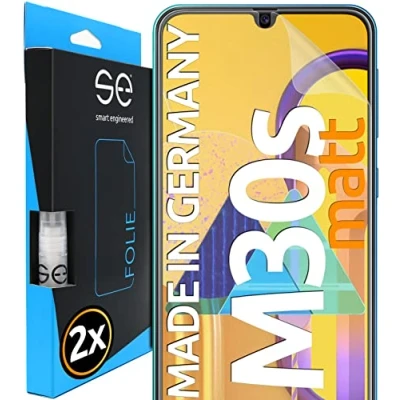 Abbildung von smart engineered [2 Stück] Entspiegelte 3D Schutzfolien kompatibel mit Samsung Galaxy M30s, hüllenfreundliche Matte Displayschutz Folie, Schutz vor Schmutz und Kratzern, kein Schutzglas
