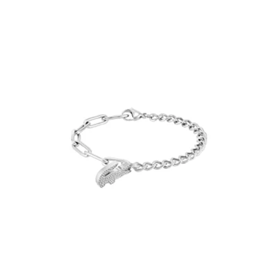 Abbildung von Lacoste Crocodile Armband, Damen, Größe: One Size, Silber