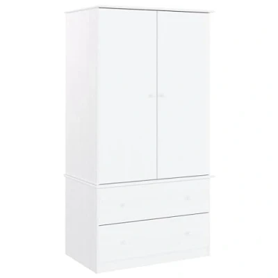 Abbildung von vidaXL Kleiderschrank ALTA Weiß 90x55x170 cm Massivholz Kiefer (1 St)