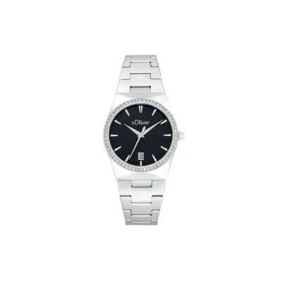 Abbildung von s.Oliver Armbanduhr Damen Quarzuhr Analog, mit Edelstahl Armband, Silber, 5 bar Wasserdicht, Kommt in Uhren Geschenk Box, 2034591