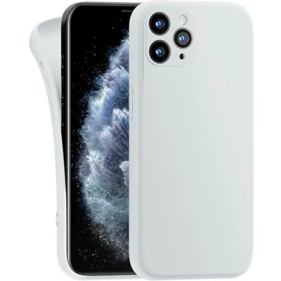 Abbildung von MyGadget Hülle Kompatibel mit iPhone 11 Pro robuste Silikon Schutzhülle TPU Case Slim Silikonhülle Back Cover Kratzfest Handyhülle Matt Weiß