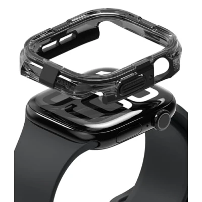 Abbildung von Ringke Fusion Bumper Kompatibel mit Apple Watch 10 42mm Schutzhülle, [Doppelschichtiger] Robuster Rahmenschutz Transparente Farbe Hülle Black