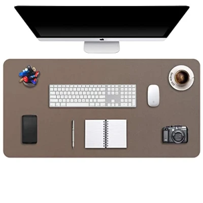 Abbildung von DOBAOJIA Große Schreibtischunterlage XXXXL, Schreibtischmatte, Desk Pad, Schreibtischschutz, Schreibblock, für Laptop/Tastatur/Maus, PU Leder Wasserdicht + Wildleder Rutschfest 120 x 43cm
