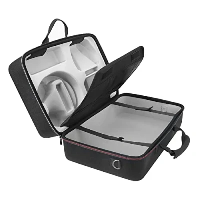 Abbildung von inRobert Tragetasche f¨¹r PS5 kompatibel mit Disk/Digital Edition Hard Shell Handtasche Schultergurt Konsole, Controller, Kopfh?rer, Kabel und Disc, Schwarz, Krawattenetui