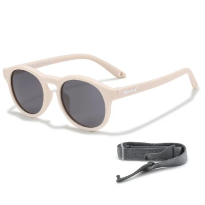 Abbildung von Maesy Kinder Sonnenbrille für Kleinkind und Baby 1 3 Jahre UV400 Polarisierter Schutz Flexibler Biegsamer Rahmen Verstellbares Gummiband Sichere Bequeme Kindersonnenbrille Bowi