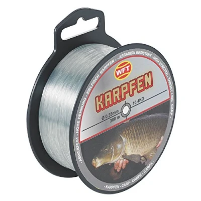 Abbildung von WFT Angelschnur Zielfisch Karpfen 300m 0,35mm 10,4kg grau Angelschnur, (300 St)