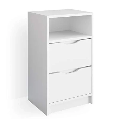 Abbildung von Vicco Nachttisch Ruben, Weiß, 38 x 66.6 cm