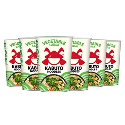 Abbildung von Kabuto Noodles Gemüse Laksa Instant Nudeln, 6er Pack (6 x 65 g), vegetarische, glutenfreie Töpfe