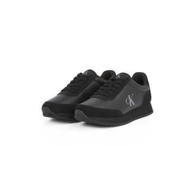 Abbildung von Calvin Klein Jeans Runner Laceup LOW MIX Sneaker low, Damen, Größe: 39, Triple black Schuhe