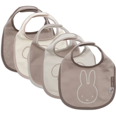 Abbildung von Jollein Lätzchen Baby Miffy And Friends 5er Pack Wasserdicht Mit Klettverschluss Babylatz Sabberlätzchen