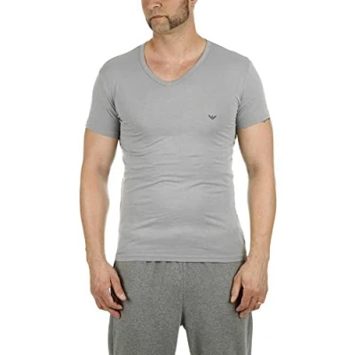 Abbildung von Emporio Armani V NECK 2 PACK Tshirt basic, Herren, Größe: XL, Navy grey