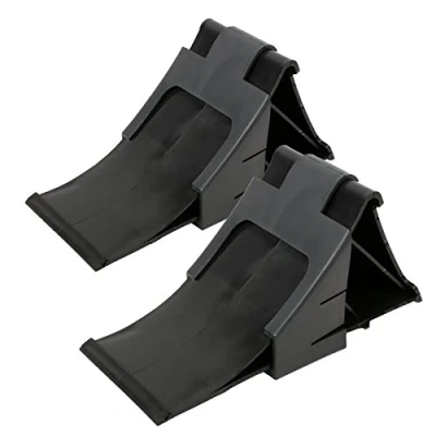 Abbildung von Unterlegkeil 2 er Set schwarz inkl Halter 1000 Kg ideal für Wohnwagen