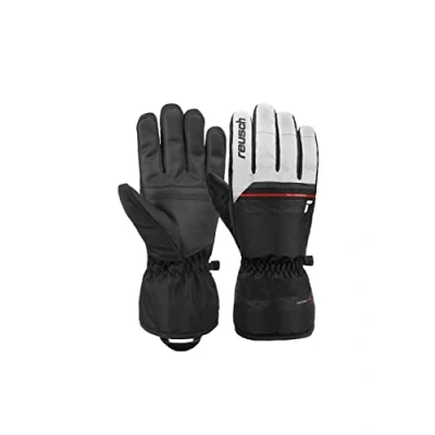 Abbildung von Reusch SNOW Fingerhandschuh White fire red black, Größe: 7, black