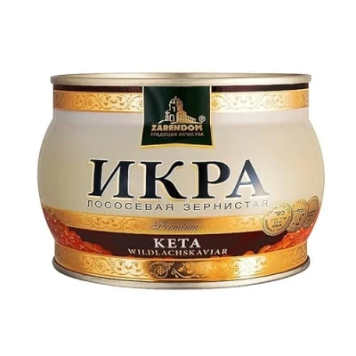 Abbildung von Kaviar Zarendom Keta Lachskaviar Premium 400 g Dose roter caviar икра