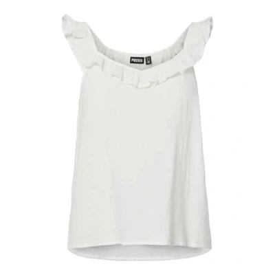 Abbildung von Pieces Pcsastina Bluse, Damen, Größe: Small, Cloud dancer