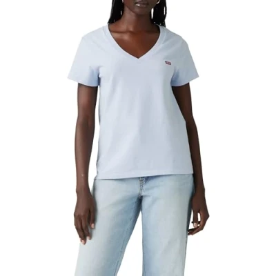 Abbildung von Levi&#039;s Perfect V NECK Tshirt print, Damen, Größe: Medium, Skyway