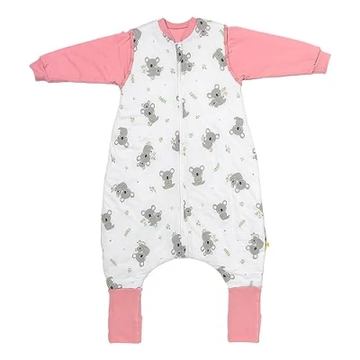 Abbildung von schlummersack Schlafsack mit Füßen ganzjährig 2.5 Tog 100 cm Koala Kinder Beinen und verlängerten Bündchen für eine Körpergröße 110cm Ganzjahres