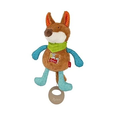 Abbildung von SIGIKID 42380 Mini Spieluhr Fuchs Musik Mädchen und Jungen Babyspielzeug empfohlen ab Geburt blau/braun