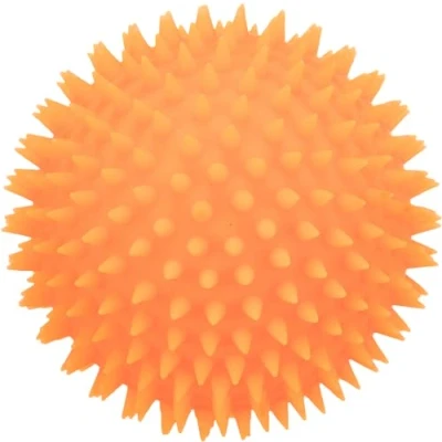 Abbildung von Trixie Igelball, Vinyl, ø 7 cm, orange, 3414, Hundespielzeug, Quietscher
