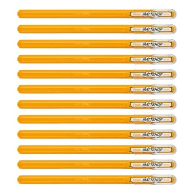 Abbildung von Pentel Mattehop Gelroller, 1,0 mm, Gelb/Orange, 12 Stück