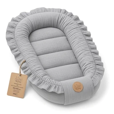 Abbildung von Totsy Baby Bettnestchen Warmes Nestchen 90x50 cm Grau