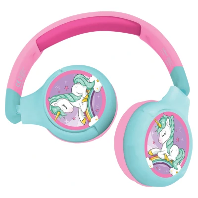 Abbildung von Lexibook® Einhorn faltbare Kopfhörer Bluetooth und Kabelanschluss Kinder