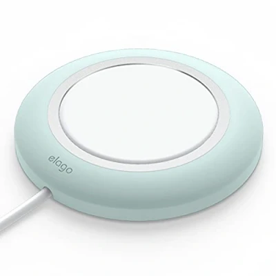Abbildung von elago MS Ladepad Kompatibel mit MagSafe Ladegerät iPhone 16/15/14/13/12 Serie und Anderen kabellos ladenden Handys, AirPods 4/3/Pro 2/Pro (Mint)