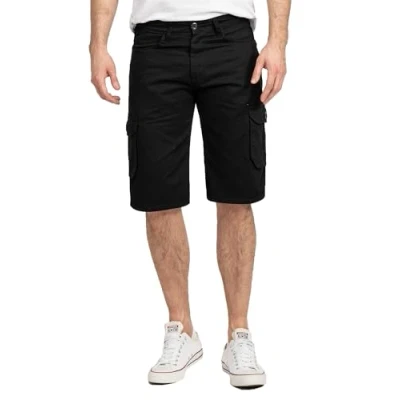 Abbildung von Rock Creek Herren Shorts Hosen Cargo Bermuda Sommer Regular Fit Kurze Hose Stoff Sommerhose H 378 Schwarz W31