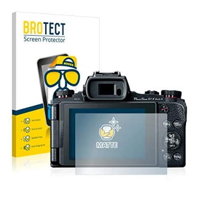 Abbildung von BROTECT Entspiegelungs Schutzfolie für Canon PowerShot G1 X Mark III (2 Stück) Matte Displayschutz Folie, Anti Reflex, Fingerprint