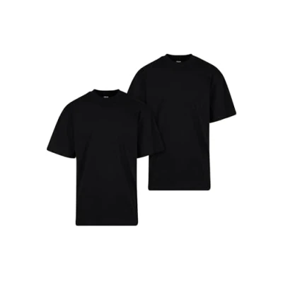 Abbildung von Urban Classics 2PACK Tshirt basic, Herren, Größe: XL, Black+black