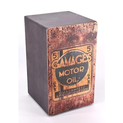 Abbildung von VOLT Cool Cajon 2 „Motor Oil“, Professionelle mit einstellbarem Snaresystem, Birkenholz, 4 fach Lackierung, Schlagfläche bedruckt, Made in Spain
