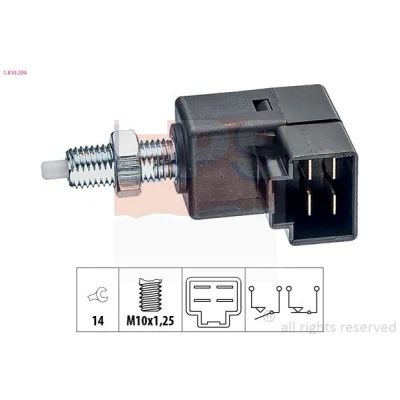 Abbildung von EPS 1.810.294 Bremslichtschalter mechanisch M10x1,25 Made in Italy OE Equivalent HYUNDAI: i30 I Schrägheck, i20 Getz, KIA: Picanto