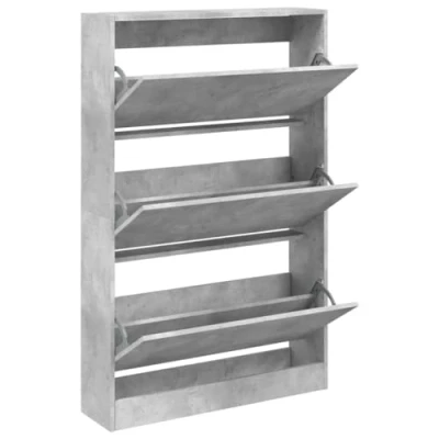 Abbildung von vidaXL Schuhschrank Betongrau 80x21x125,5 cm Holzwerkstoff