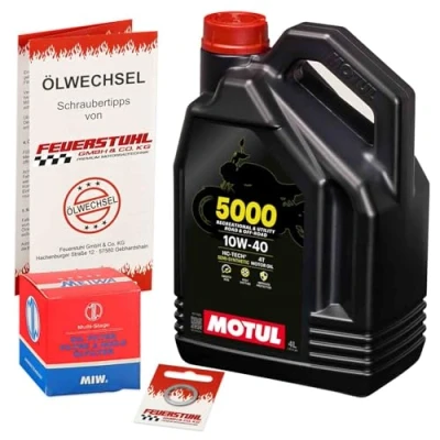 Abbildung von Öl &amp; Ölfilter für Honda XL 1000 V Varadero, 2003 2010 (SD02), Ölwechsel Set 10W 40 Motoröl + MiW Filter Dichtring(e)
