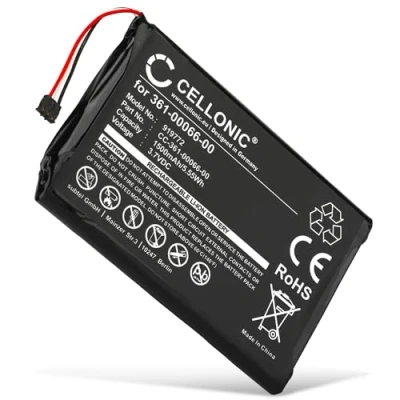 Abbildung von CELLONIC® GPS Ersatz Akku 361 00066 00 10 Ersatzakku für Garmin Camper 760, Nüvi 2689, 2757, 2797, Dezl Navigationsgerät 1500mAh Navi Batterie