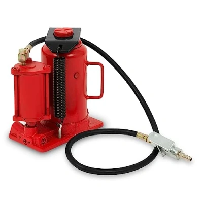 Abbildung von EBERTH Stempelwagenheber mit 20T Hubkapazität, Wagenheber, Hydraulisch, min. Höhe 265 mm, max. 510 manueller oder pneumatischer Betrieb möglich, Pumphebel inklusive, 1/4&quot; Druckluftanschluss