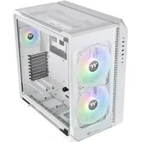 Abbildung von Thermaltake View 51 TG ARGB Edition Snow PC Gehäuse E ATX Kompatibel 2X vorinstallierte 200mm Lüfter 4mm Tempered Glass Weiß