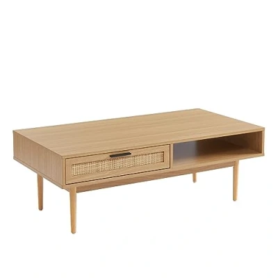 Abbildung von BAÏTA Amana Couchtisch, Rattan, buchenholz, L115cm