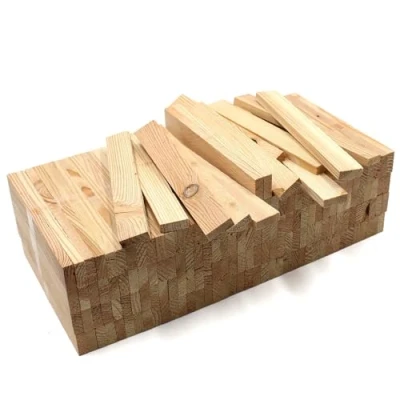 Abbildung von 80x Holzleiste 22x8x160mm Lärche lose Bastelklötzchen zum Basteln Bastelstäbe (Lärche 22x8mm)