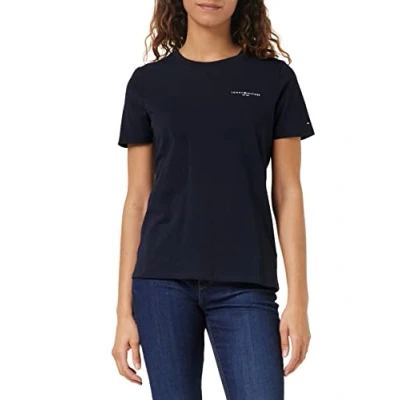 Abbildung von Tommy Hilfiger 1985 MINI LOGO Tshirt basic, Damen, Größe: Large, Desert sky