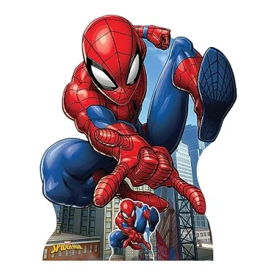 Abbildung von Star Cutouts SC4420 Spider Man Pose Pappaufsteller mit Mini perfekt für Marvel Fans, Partys und Events