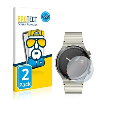 Abbildung von BROTECT 2 Stück Full Cover Schutzfolie für Huawei Watch GT Porsche Design Screen Displayschutz Folie [3D Curved, Kristall Klar]